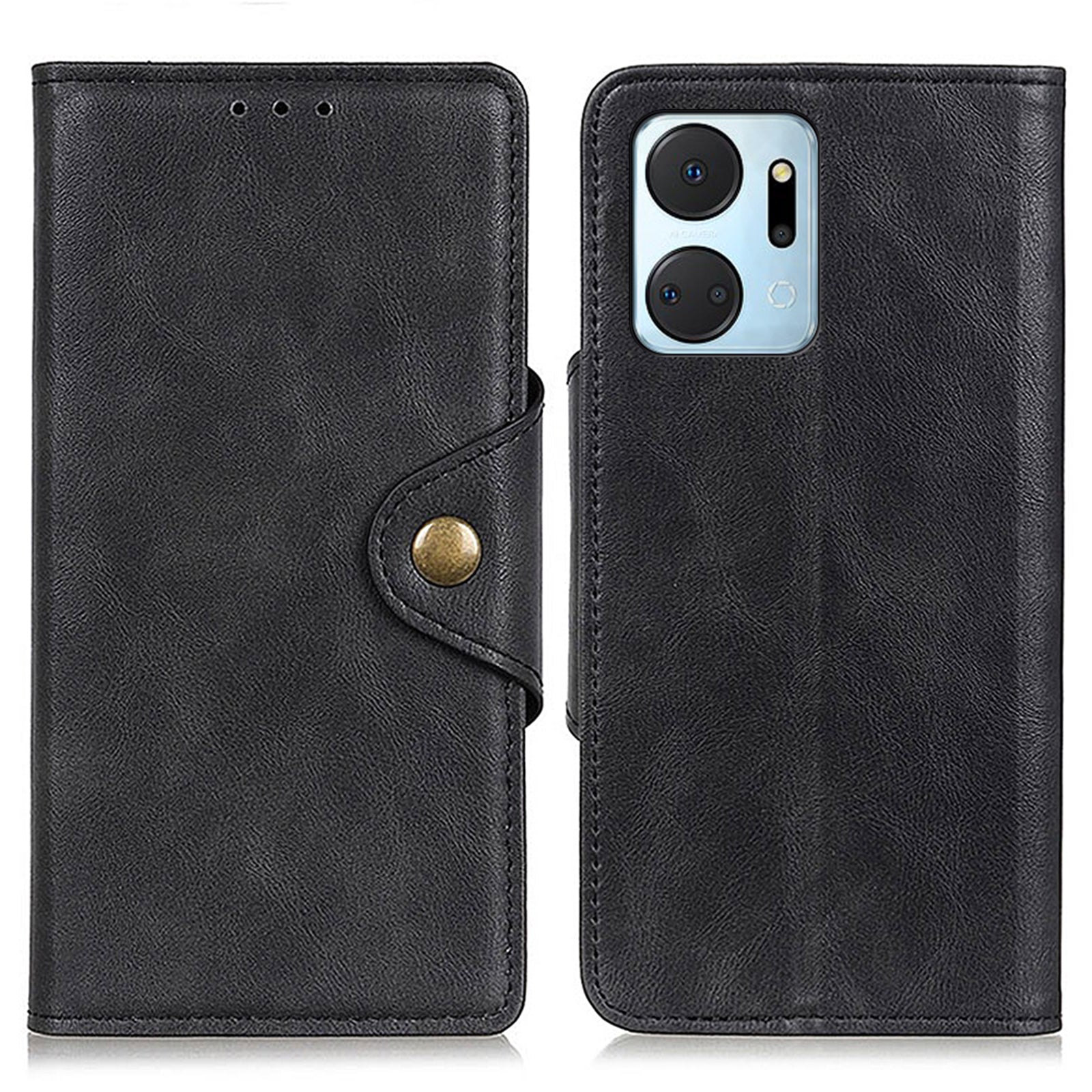 For Honor X7a 5G PU Leather Phone Case Brass Buckle Protective Wallet Stand Cover For Honor X7a 5G PU Leather Phone Case Brass Buckle Protective Wallet Stand Cover